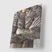 Foto van mannelijk Tattoo Vierkante Klok (Hoek)