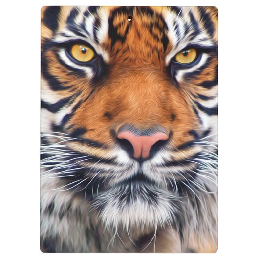 Foto van Mannelijke Siberische tijger Klembord (Achterkant)