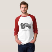 foto van Mannen van grijs massey-gisttractor T-shirt (Voorkant volledig)