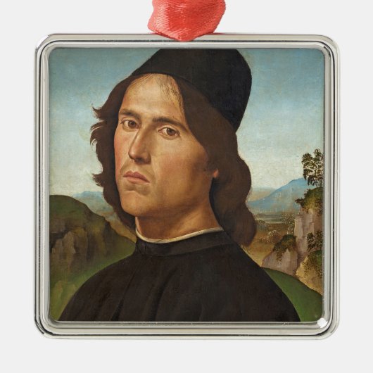 Foto van Marianito Goya, kleinzoon van de kunstena Metalen Ornament (Voorkant)