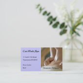 Foto van massagehanden afsprakenkaartje (Staand voorkant)