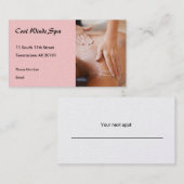 Foto van massagehanden II Afsprakenkaartje (Voorkant / Achterkant)