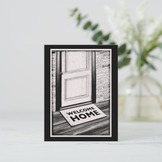 foto van mat bij thuisdeur briefkaart (Staand voorkant)