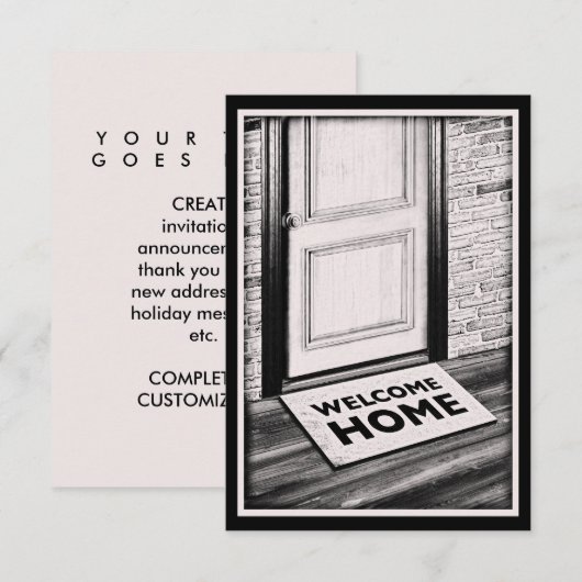 foto van mat bij thuisdeur kaart (Voorkant / Achterkant)