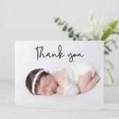 Foto van Matin Dank je wel script Baby Girl Aankondiging (Staand voorkant)