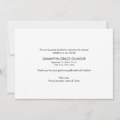 Foto van Matin Dank je wel script Baby Girl Aankondiging (Achterkant)