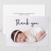 Foto van Matin Dank je wel script Baby Girl Aankondiging (Voorkant / Achterkant)