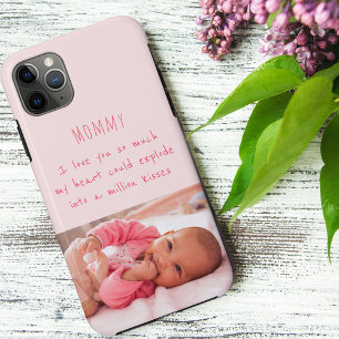 Foto van meisje met liefdesboodschap voor mama Case-Mate iPhone case