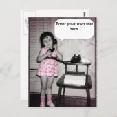  Foto van Meisje op de Aangepaste tekst van de Tel Briefkaart (Voorkant / Achterkant)