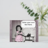  Foto van Meisje op de Aangepaste tekst van de Tel Briefkaart (Staand voorkant)