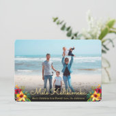 Foto van Mele Kalikimaka met kerstkaarten Feestdagenkaart (Staand voorkant)