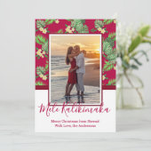 Foto van Mele Kalikimaka met kerstkaarten Feestdagenkaart (Staand voorkant)