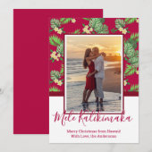 Foto van Mele Kalikimaka met kerstkaarten Feestdagenkaart (Voorkant / Achterkant)