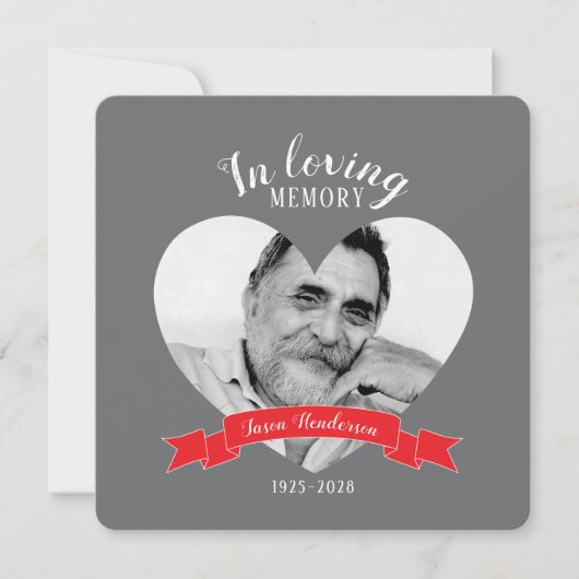 Foto van Memorial Red Ribbon nodigt uit Kaart (Voorkant)