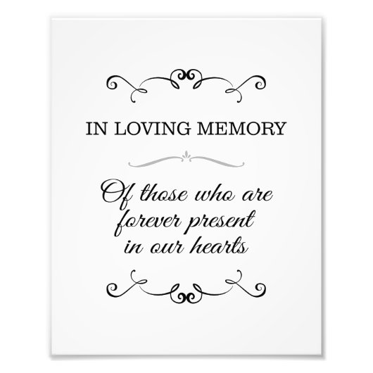 Foto van Memory Wedding Sign Foto Afdruk (Voorkant)