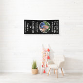 Foto van meneer en mevrouw zwart-wit welkom spandoek (Insitu)