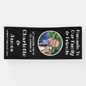 Foto van meneer en mevrouw zwart-wit welkom spandoek (Horizontaal)