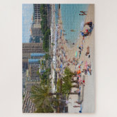 Foto van mensen op het strand in Monte Carlo Legpuzzel (Verticaal)