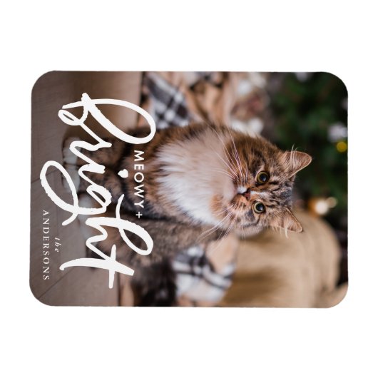 Foto van Meowy en Bright Cat Magneet (Horizontaal)