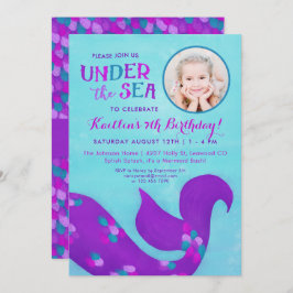 Foto van Mermaid Birthday "under the Zee" Kaart