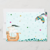 Foto van Mermaid en Pirate verjaardagsuitnodiging Kaart (Achterkant)