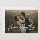 Foto van Merrier Together Calligraphy Feestdagenkaart (Voorkant)