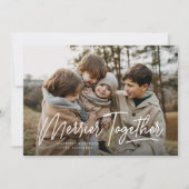 Foto van Merrier Together Calligraphy Feestdagenkaart (Voorkant)