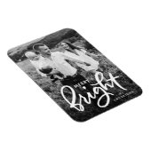 Foto van Merry and Bright Bold Script Holiday Magneet (Rechterzijde)