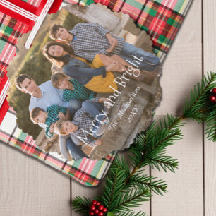 Foto van Merry and Bright Family Ornament Kaart