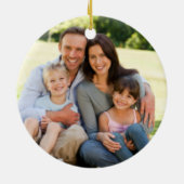 Foto van Merry and Bright Floral Holiday Keramisch Ornament (Achterkant)