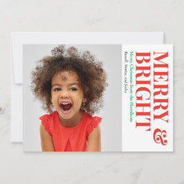 Foto van Merry and Bright Happy Holiday Feestdagenkaart