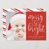 Foto van Merry and Bright Holiday Feestdagenkaart (Voorkant / Achterkant)