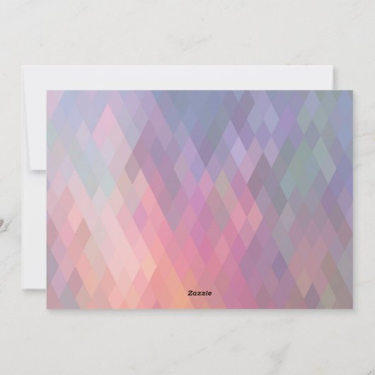 Foto van Merry and Bright Modern Geometric Pastel Feestdagenkaart (Achterkant)