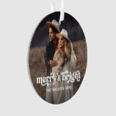 Foto van Merry and Bright Modern met kerstparen Ornament (voorkant)