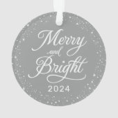 Foto van Merry and Bright Modern Silver Stars Ornament (achterkant)