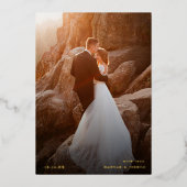 Foto van Merry and Married Hand-Lettering Folie Feestdagenkaart (Voorkant)