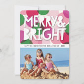 Foto van Merry & Bright Bold Colorful Confetti Sti Feestdagenkaart (Voorkant)