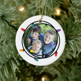 Foto van Merry & Bright kerstlampjes Keramisch Ornament