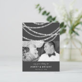 Foto van Merry & Bright Kerstmis met mousserende l Feestdagenkaart (Staand voorkant)