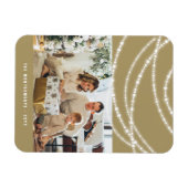 Foto van Merry & Bright Kerstmis met mousserende l Magneet (Horizontaal)