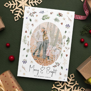Foto van Merry & Bright Winter Foliage Feestdagenkaart