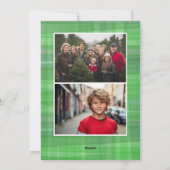 Foto van Merry Christmas Modern Off Center Feestdagenkaart (Achterkant)