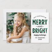 Foto van Merry en Bright Moderne Green Buffalo Feestdagenkaart (Voorkant)