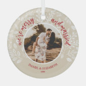 Foto van Merry en Married Glas Ornament (Voorkant)