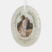 Foto van Merry en Married Glas Ornament (Voorkant links)