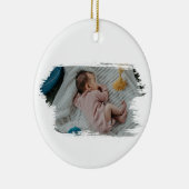 Foto van Merry First kerstgrootouders Baby Foto Keramisch Ornament (Rechts)