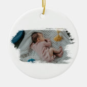 Foto van Merry First kerstgrootouders Baby Foto Keramisch Ornament (Voorkant)