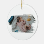 Foto van Merry First kerstgrootouders Baby Foto Keramisch Ornament (Links)
