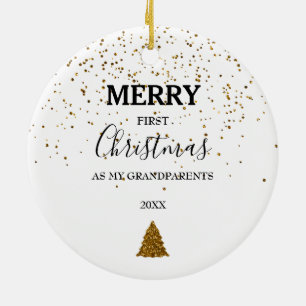 Foto van Merry First kerstgrootouders Baby Foto Keramisch Ornament