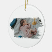 Foto van Merry First kerstgrootouders Baby Foto Keramisch Ornament (Links)